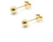 Artskin Titan 14k Gold Kugel Ohrstecker Damen Ohrring Hypoallergene Ohrringe für Frauen Männer Mädchen 4mm Runde Kugel Ohrringe für empfindliche Ohren