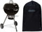 Zanussi ZCKTBBQ22-C Premium Portable 50 cm Round Kettle Charcoal BBQ with Cover in Black, Integrated Wheels, Integrated Thermostat with Chrome Grill, Lid Vent & Storage Rack