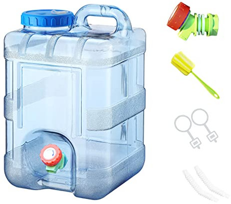 Starnearby 10L Water Container with Tap, Portable Plastic Water Bucket with Tap, Easy Clean BPA-Free Drink Water Carrier, for Camping Outdoor, Party, Van, RV, School, Hospital, Emergency (10L)