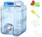 Starnearby 10L Water Container with Tap, Portable Plastic Water Bucket with Tap, Easy Clean BPA-Free Drink Water Carrier, for Camping Outdoor, Party, Van, RV, School, Hospital, Emergency (10L)
