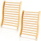Mudder 2 Pack Sauna Rückenlehne Infrarot Holz Sauna Zubehör Rückenlehne Rutschfest Zeder Ergonomische Sauna Rückenlehne Saunastuhl mit Rückenlehne Universal für Fass oder Infrarot Sauna Ruhen