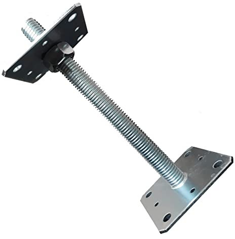 Adjustable Bolt Down Post Support feet Galvanised Heavy Duty 4mm Thick Metal Steel Sheet Size 80mm x 80mm x 250mm 3.15 x 3.15 x 9.84