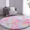 VOFUSHON Teppich Rund Hochflor Teppich Wohnzimmer Teppich Langflor Teppiche für Wohnzimmer flauschig Shaggy Schlafzimmer Bettvorleger Outdoor Carpet(Ø 120 cm Rund,Regenbogen)