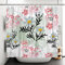 Ttincceer 183x213cm Aquarelle Plante Rideau de Douche Rose Gris Fleur Art Salle de Bain Rideau décoratif Milieu du siècle Moderne imperméable Rideaux de Douche Lavable Rideau de Baignoire