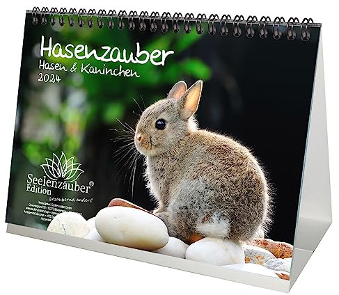 Hasenzauber Hasen und Kaninchen DIN A5 Tischkalender für 2024 - Seelenzauber