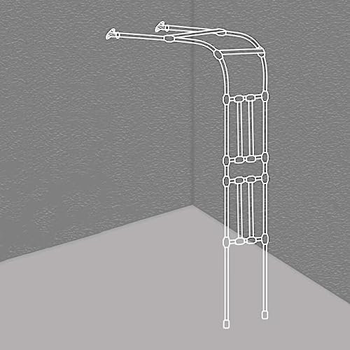 Halbseitiger Gartenbogen, Rosenbogen Halbbogen, Rosenbogen Selber Bauen, Blumengitter Pergola Rankgitter, Rankhilfen für Kletterpflanzen Torbogen, für Verschiedene Kletterpflanzen ( Color : Wit , Size