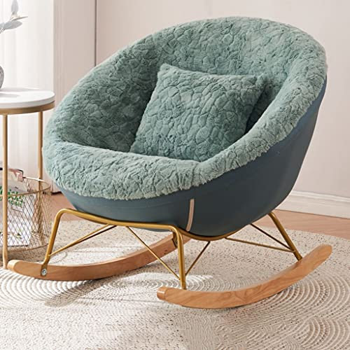 BTZHY Relaxsessel Sessel,Nordic Fashion Lässiger Schaukelstuhl, moderner Wohnzimmer-Loungesessel, schüttelnde Kunststoff-Liegeschaukelstühle für den Garten, für Kinderzimmer, Wohnzimmer, Schlafzim