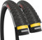 Fincci Fahrradreifen 700c x 38c - Paar Gravel FaltReifen 28 x 1.5 Zoll mit 1 mm Pannenschutz - Rennradmantel 40-622 60 TPI für E-Bike, Hybrid, MTB, Mountainbike (Foldable+Reflective, 700x38c)