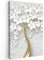 MuchoWow© Quadri Moderni Soggiorno 20x30 cm Poster Da Parete Decorazioni Muro Salotto Quadro Grande Foto Con Cornice Stampe Su Tela Camera Da LettoAlbero della vita - Fiori - Oro - Bianco