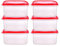 HOMESHOPA Plastic Food Storage Containers, 6 Pack 4 Litre Square Clear Leakproof Airtight, BPA-Free Reusable & Stackable Meal Prep Lunch Boxes, Microwave Freezer & Dishwasher Safe