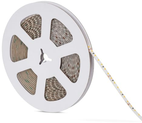 LEDKIA LIGHTING Tira LED 24V DC 120LED/m 5m IP44 Ancho 8mm Corte cada 10cm, Kaltweiß, LED Strip, LED Leiste, LED Band, LED Beleuchtung, LED Lichtleiste, LED Lichtband