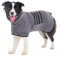 HezzLuv Bademantel für Hunde, Microtuch aus Mikrofaser für Mittelgroße und größere Tiere - Grau, Schnelles Trocknen, Super Saugfähig, perfekt für Hunde und Katzen (Schwarz, M)