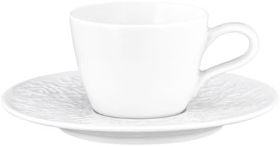 Seltmann Weiden Nori Home Espressotasse mit Untertasse, Espresso-Set aus klassischer Tasse und Kombiuntertasse mit Randrelief, 90 ml, Porzellan