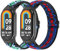 SHIJZWD 2 Pezzi Elastico Cinturino Compatibile con Xiaomi Mi Band 10/9/8 per Donna Uomo, Cinturini Sportivo Nylon Solo Loop Bracciale di Ricambio per Xiaomi Smart Band 10/9/8