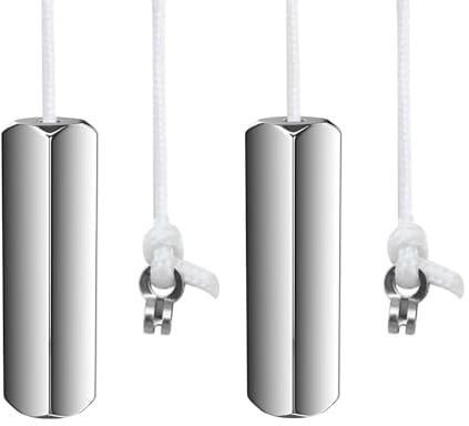 AuraLux 150cm Bathroom Light Pull Cord,Square Shaped Bathroom Pull Light Switch,Pull Cord Weight Handle With Extension Cord Connectors,for Toilet Ceiling Fan,Electric Fans,Chandeliers,