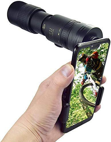 TSMBIKE 4K 10–300 x 40 mm Super-Telezoom-Monokular-Teleskop, wasserdicht, beschlagfrei, Monokular mit Smartphone-Halterung für Vogelbeobachtung, Camping, Reisen, Wandern