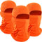 WTACTFUL 3 Stück Sturmhaube Motorrad Balaclavas Skimaske Motorradmaske Fahrrad Gesichtsmaske für Herren Damen Winter Sommer Fluoreszierendes Orange