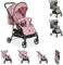 Cangaroo London Buggy, telaio in alluminio, schienale regolabile, colorazione:rosa