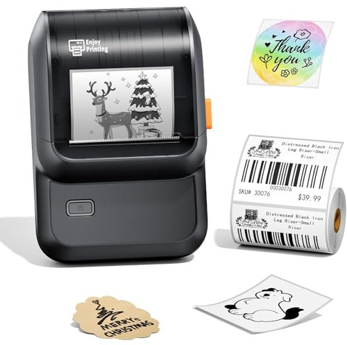 Omezizy Label Maker Machine, M100 Bluetooth Address Label Maker, 2-inch Thermal Label Printer with Waterproof Label for Small Business, Barcode, Logo, Clothing, Home, School, Black