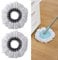 Mop Head for 360° Rotating Round Magic Mop, 2 Pack Universal Spin Mop Replacement Head Refill,Microfibre, White