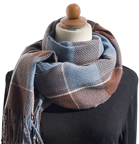 Generico Le Offerte Di Oggi Sciarpa Puro Cashmere Foulard Verde Fantasia Stola Elegante Donna Cerimonia Lana Sciarpa Donna Invernale Con Cuori Stola Grigio Azzurro Big Deal Days
