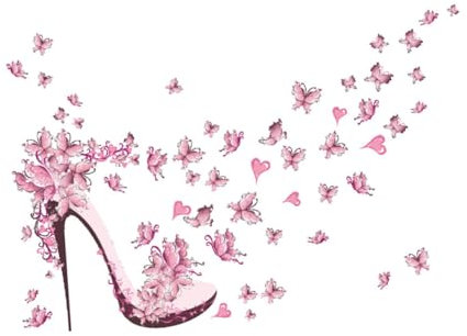 Angoily Wandtattoos Wandtattoo Mit Hohen Absätzen Wandaufkleber Wanddeko Selber Machen Rosa