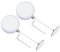 PATIKIL 1.5m / 4.9Ft Retractable Remote Control Tether, 2 Pcs Security Remote Cable Lock Adjustable Cable Leash Length for TV Remote Control Gaming Controller, White (Iron Cap)