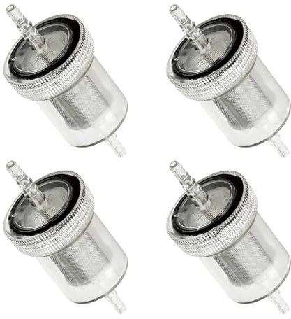 4 Pezzi Filtro Diesel, Filtro Carburante Diesel Lavabile con Casetta Trasparente, Filtro Gasolio per Autovetture e Veicoli Commerciali, Filtro del Carburante Protezione Sistema di Iniezione