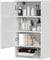 HOMCOM Badezimmerschrank Hängeschrank Wandschrank Badschrank mit Tür, verstellbaren Ablagen, Einlegeboden 40 x 27 x 77 cm Weiß