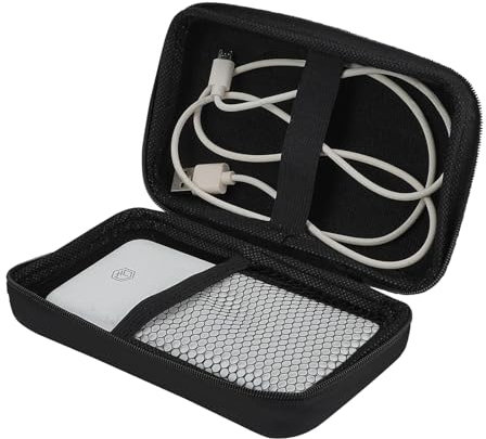 Zoyiancy Power Bank Case, Hard Cover Cable Storage Bag, Travel Shockproof Carrying Portable Eva Case for Power Cable, Earbuds and Power Bank