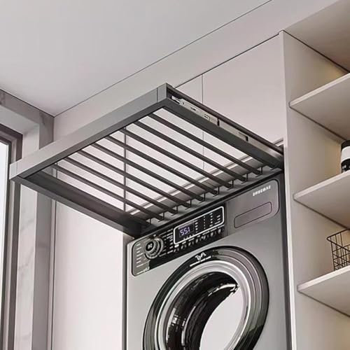 Extendable Pants Rack Drawer - Space Saving Drying Rack Organizer for Wardrobe Above Washing Machine