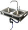 Fregadero independiente de acero inoxidable Fregadero de cocina comercial independiente de acero inoxidable para exteriores, fregadero de baño montado en la pared, fregadero de acero inoxida
