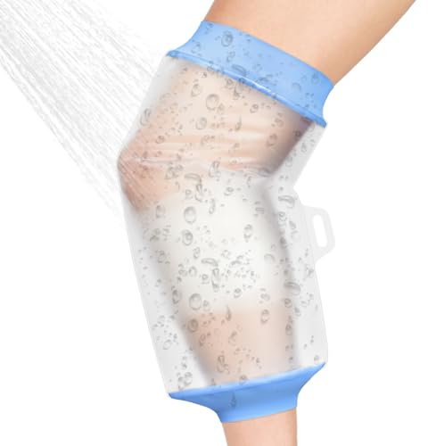 AOOWU Copertura per Doccia Al Ginocchio, Protezione Impermeabile per Adulti, Copertura Impermeabile per Gesso, Protezione Gesso Doccia Mantieni le Ferite e le Bende Asciutte con Affidabilità