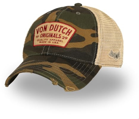Von Dutch Kappe für Damen und Herren, Mac, Trucker-Kappe, verstellbar durch Snapback