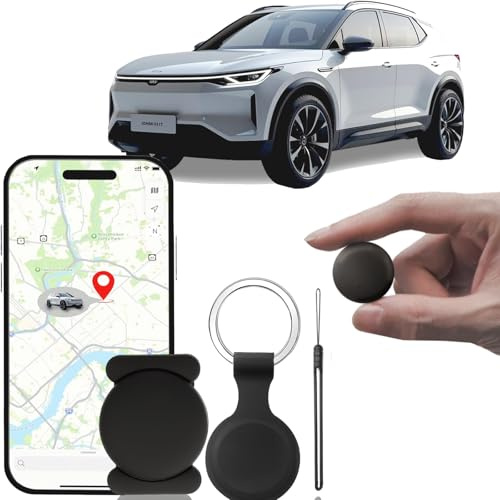1 Pack GPS Tracker for Vehicles Work with Built-in APP(Only Android) Strong Magnetic, Waterproof, 365-Day Battery, Hidden Car Locator Device,No Monthly Fee or Subscription (Black 1 Set) (1)