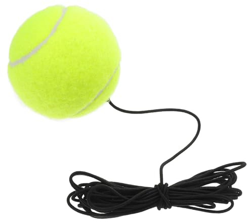 DEARMAMY Tennis Trainingsgerät mit Seil für Anfänger, Leicht, Flexibel | Chemiefaser, Hellgrün, Kompaktes Übungsgerät für Reaktion und Technik, für Einzeltraining