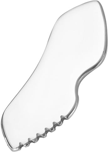 NOLITOY Lippenförmiges Gua Sha Gesichtsschabewerkzeug und Leichtem Design mit Glatten Kanten für Frauen aus Edelstahl für Zuhause und Reisen