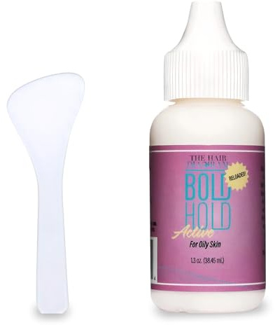 Wig Glue Bold Hold,Strong Hold Invisible Bonding Adhesive Hair Glue for Wigs,Waterproof Lace Wig G/lue with Clear Spoon,Quick Drying and Easy to Apply