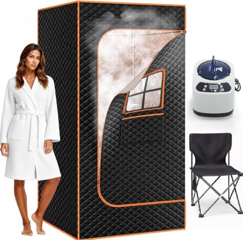 Portable Steam Sauna Tent, Full Body Home Spa with 1000W Steamers