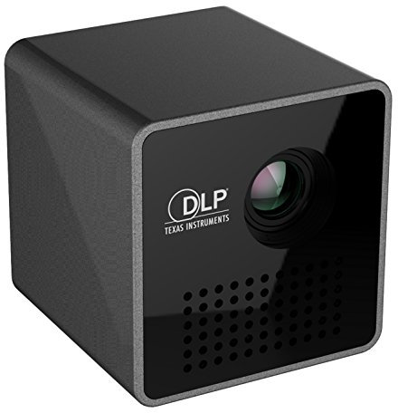 Eleoption Ultra Mini DLP Projector Portable LED 1080P HD Pocket Projector with Audio Splitter for Sharing Movies, Photos and Videos , 3.5mm Audio port for Home Outdoor Office Use