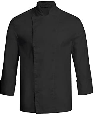 GREIFF Gastro Moda Herren Cuisine Basic Kochjacke Regular Fit Schwarz Modell 5580 Größe XXS