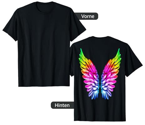 LGBT Regenbogen Engelsflügel Gay Lesbisch Queer LGBTQ T-Shirt
