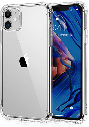 Uluck Case Compatible with Iphone 11, Crystal Clear Anti-Yellow Case, Slim Soft TPU Silicone Shockproof Bumper Cover, Anti-Scratch iphone 11 Phone Case - 6.1 inch
