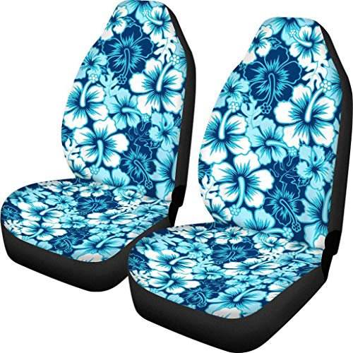 Woisttop Autositzbezüge, Motiv Hawaiianische Hibiskusblüte, Vordersitz-Schonbezüge, universell passend für Pkw, Lieferwagen, Lkw, SUV