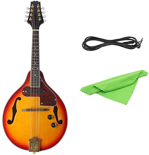 Mandoline 8 cordes Electro-acoustique Mandoline Pop-up Instrument Asahi couleur débutant avec essuie-câble