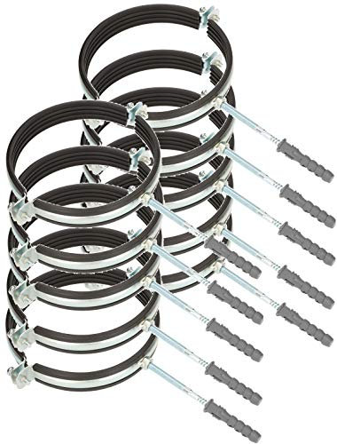 KOTARBAU® 10er Set Rohrschelle 6 mit Gummieinlage Vibrationsdämmend Rohrhalter Schraubrohrschelle Rohrbefestigung Rohrhalterung für Kanäle Rundleitungen Lüftungskanäle