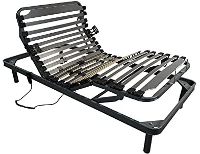 DUÉRMETE ONLINE Cama Articulada Eléctrica Ergomedic Pro, 5 Planos, Bastidor Reforzado, Fiable y Silenciosa, Negro, 105 x 190 cm