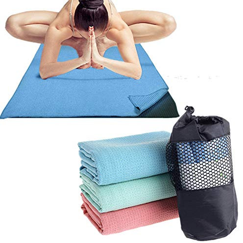 KUENG Yogahandtuch Mikrofaser Handtuch Haare Magic Towel Towell Plus Sporthandtuch Yoga Handtuch rutschfest FitnesshandtüCher Blue,-