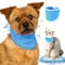 Zunea Dog Cooling Collar Bandana for Small Medium Dogs Summer Chill Out Neck Wrap Breathable Instant Cooling Scarf Lightweight Pet Dogs Cats Neckerchief for Puppy Pug Blue S