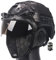 AQzxdc Fast-Helm Set, mit Stahl Maske und Verstellbarem Zweifarbigem Visier, Nylon-Helmüberzug, für Airsoft Paintball Jagd BBS,Bk max